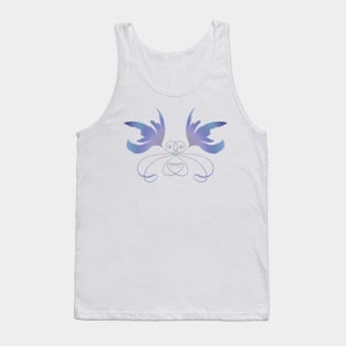 Blue Flower Plant design Tank Top